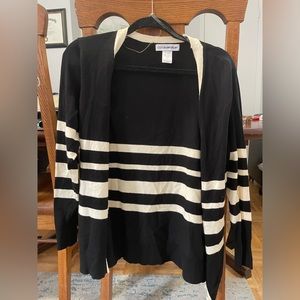 Cotton Emporium black and white cardigan size small